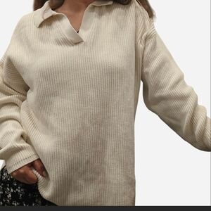 Elegant Cream Women's Sweater